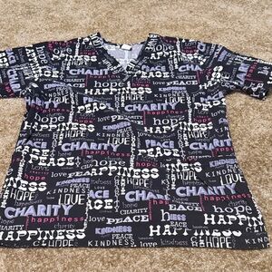 Barco Uniforms Black Tee with Inspirational Words